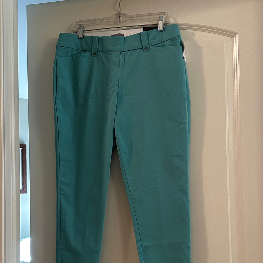 Maurices Bengaline Teal Straight Leg Pants